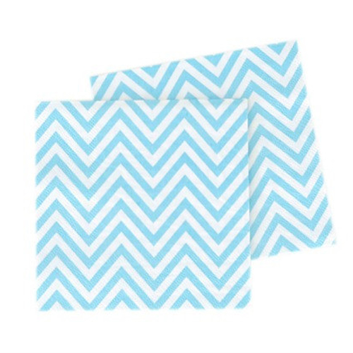 Chevron Light Blue Napkins